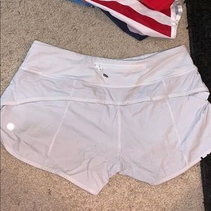White lulu lemon shorts